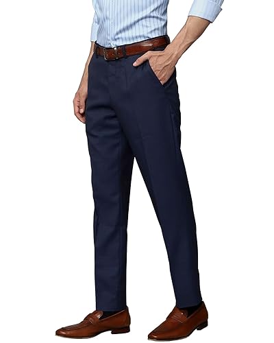 Image of Noble Monk Men's Formal Trousers | Regular Fit Stylish Pants for Men | Comfortable Solid Trousers | Classic Formal Wear for Men | Smart and Versatile Everyday Wear