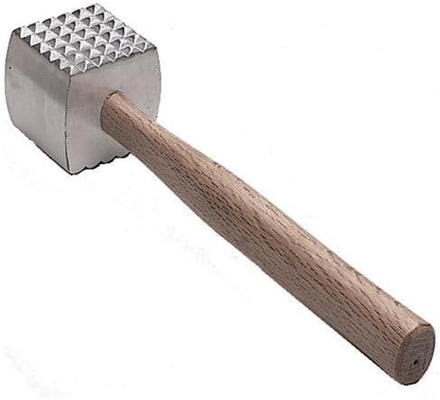 Extra Large Heavy-Duty Meat Tenderizer Mallet, Meat Tenderizer Hammer, Double-sided, Commercial-Grade, Wood Handle