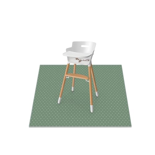 Image of WeeSprout Baby Splat Mat for Kids, Large 51” x 51” Floor Playmat with Durable, Waterproof Surface and Non-Slip Bottom for Infants to Toddlers Under highchair, Arts and Crafts, picnics and Play