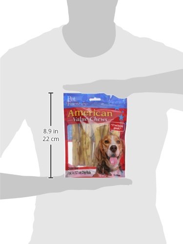 Pet Factory American Beefhide 5" Chip Rolls Dog Chew Treats - Chicken Flavor, 8 Count/1 Pack #TOP4