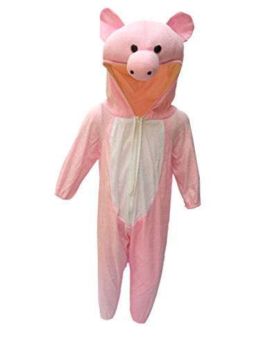 Image of Kaku Fancy Dresses Pig Farm Animal Costume for Kids - Pink, 7-8 Years | Animal Fancy Dress for Boys & Girls