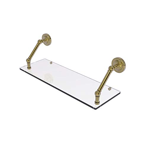 Allied Brass Pr-1-24 Prestige Regal Collection 24 Inch Floating Glass Shelf, Unlacquered Brass #TOP22