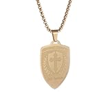 Collares personalizados, collar con colgante de cruz de escudo de arcángel de la Biblia, collar para hombres y mujeres, amuleto de oración católica, accesorios