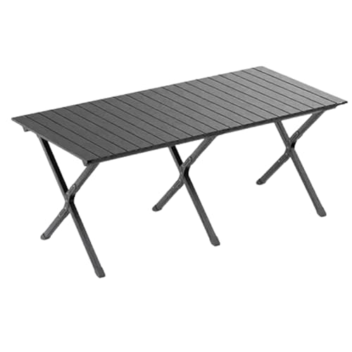 Mesa de camping portátil impermeable plegable de 120 x 60 cm, ideal para 46 personas, barbacoa al aire libre, jardín, pícnics incluye bolsa de almacenamiento, perfecta para acampar y aventuras