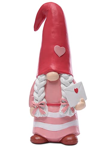 Saysmile Valentinstags-Zwerg-Dekoration, Kunstharz-Zwerge für Heimdekoration, niedliche große Zwerg-Statue für Weihnachtsdekorationen, Geburtstagsgeschenke (weiblich) Cover
