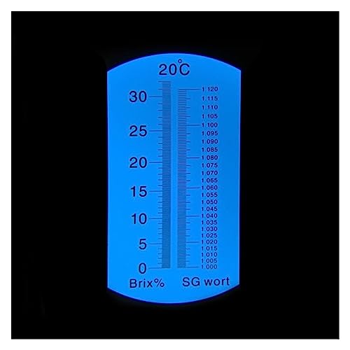 DOTHMVGTD Réfractomètre De Vin Moût Bière Brassage À Double Échelle - Gravité Spécifique 1.000-1.120 Et 0-32% Mesure De PréCision(with Carton Box) – vue 4