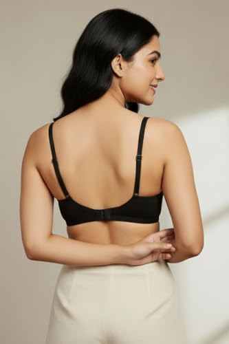 Image of Zivame Everyday Double Layered Non Wired 3 /4th Coverage T-Shirt Bra - Georgia Peach