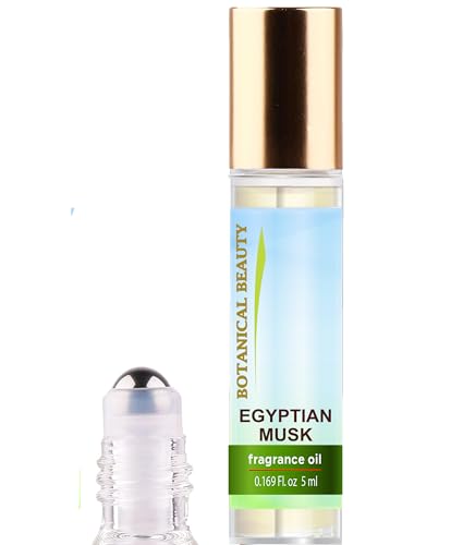 Botanical Beauty EGYPTIAN MUSK FRAGRANCE OIL ROLL-ON 0.169 FL OZ (5 ML) Rollerball Perfume, Alcohol-Free, Long Lasting