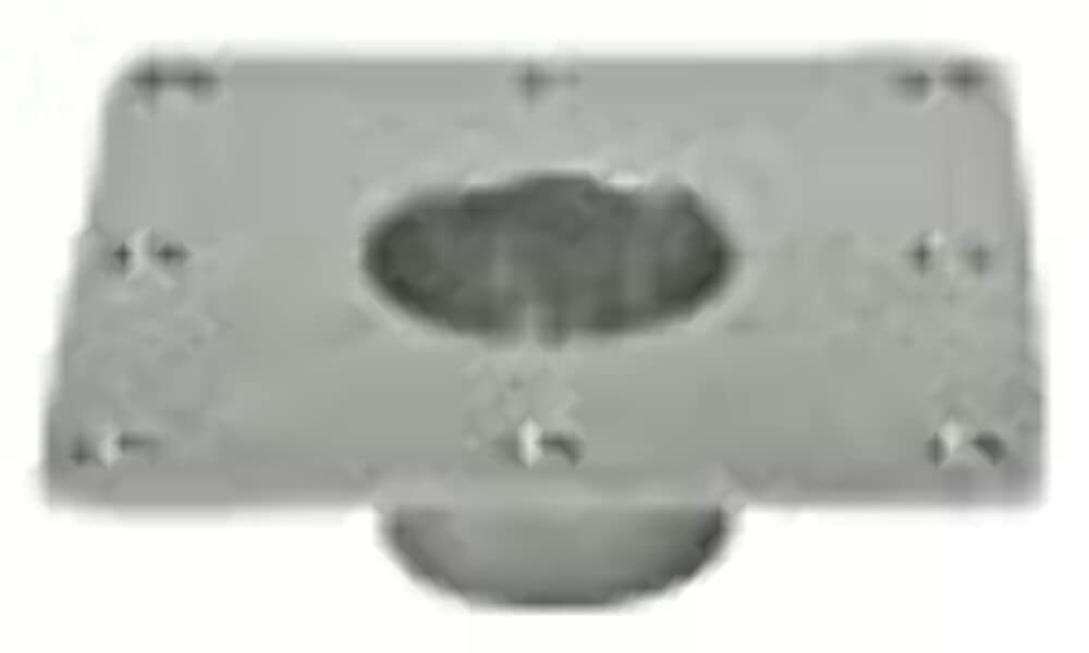 CP Products 48733 Square Recessed Heavy Duty Flush Mount Pedestal Base, Silver