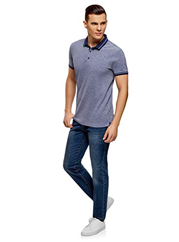 Oodji Ultra Uomo Polo Slim Fit con Finitura a