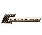  3D Metall Chrom SUPERCHARGED Carbon Turbo Tuning Aufkleber Emblem Logo TS-102
