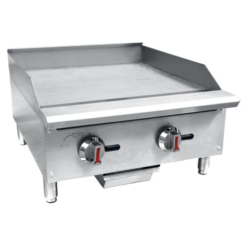 Kratos 29Y-007 24" Wide Commercial Gas Countertop Griddle with Thermostatic Controls, 2 Burners, 60,000 BTU