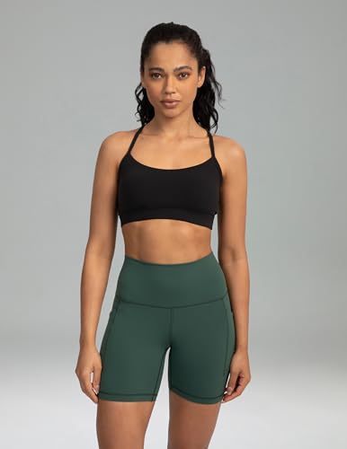 Colorfulkoala Women's Dreamlux Y Back Sports Bra Low Impact Padded Workout Top with Built in Bra A-C Cups3