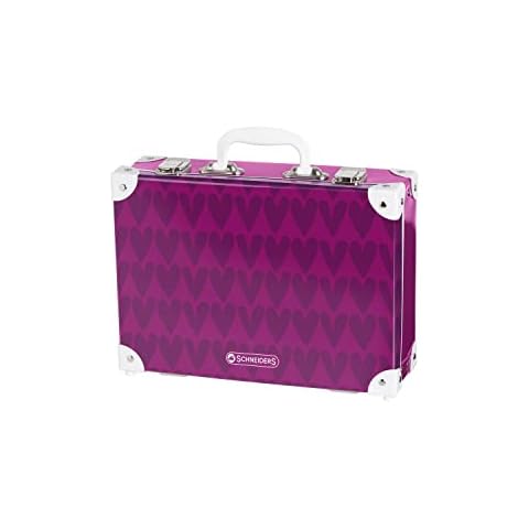 Schneiders 49327-051 -Kinder-Koffer mit Tragegriff und 2 Metallverschlüssen, Hearts Dark Rot, ca. 33 x 24 x 10,5 cm Cover