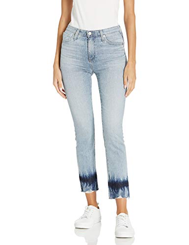 Jean droit crop Isabelle AG Adriano Goldschmied femme taille haute denim bleu stretch