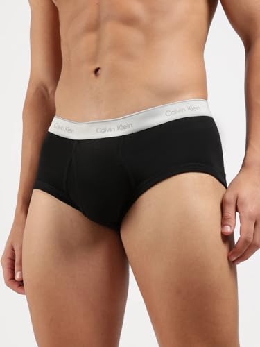 Image of Calvin Klein Underwear Multi Solid Mid Rise Briefs - Pack of 5