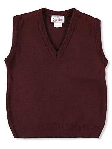 Cookie's Boys' V-Neck Sweater Vest - Burgundy, 18