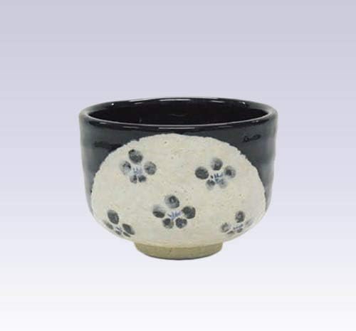 Tokyo Matcha Selection - Tokoname-yaki - Mini Matcha Bowl - Ume Plum Black Glaze [Standard Ship by SAL: NO Tracking Number & Insurance]