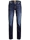 JACK & JONES Jeans Regular Fit Denim Stone Washed Mid Waist mit Heller Naht JJICLARK JJORIGINAL, Farben:Blau,Größe Jeans:W34 L32,Z - Länge L30/32/34/36/38:L32