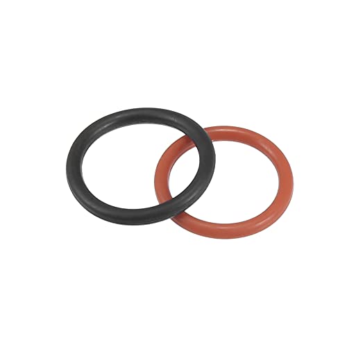 Image of ACROPIX Power Steering Pump O-Ring Inlet Outlet Seals Connector Gasket Fit for Honda Accord - Pack of 4 Black Red