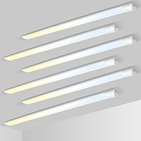 ALUSSO 6er Set LED Röhre 120cm, Superhelle 40W 4800lm Lichtleisten Integrierte Leiste, Farben Veränderbar Leuchtstoffröhre Kaltweiß Neutralweiß Warmweiß, Lichtleiste für Küche Garage Werkstatt Keller
