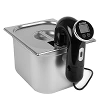 Sous Vide Deckel GN 1/2 Edelstahl mit Aussparung – Verdunstungsschutz Deckel für GN Behälter, energiesparend, passend für verschiedene Sous Vide Garer, spülmaschinengeeignet – Ansicht 4