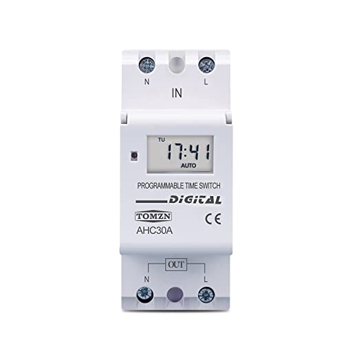 Image of AERBNYEQP New Type Din Rail 2 Wire Weekly 7 Days Programmable Digital TIME Switch Relay Timer Control AC 220V 230V 12V 24V 48V 16A
