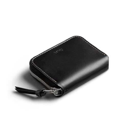Bellroy Folio Piccolo (kleine Lederbrieftasche mit Reißverschluss für Damen und Herren mit Stauraum für Karten Münzen und Schlüssel) - Black