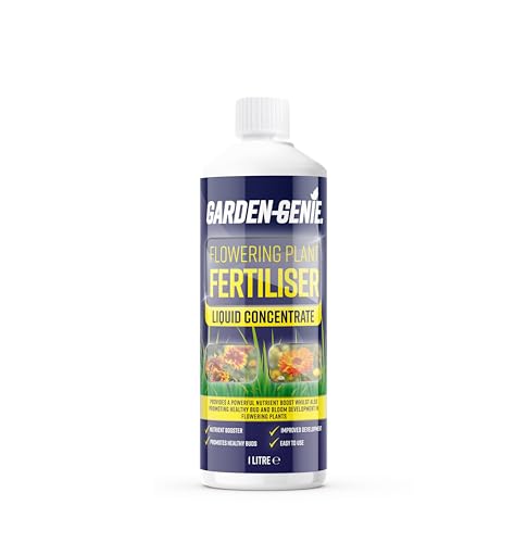 Garden Genie - Flowering Plants FertiliserFeed Liquid Concentrate | Plant Food Liquid for Indoor and Outdoor - 1 Litre