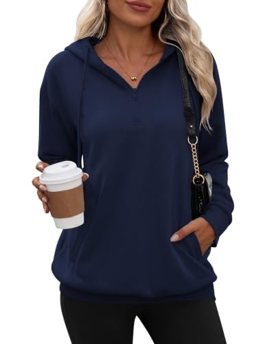 Image of Zeagoo Hoodies for Women Half Zip Up Oversized Sweatshirt Fall Clothes 2026