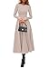 PRETTYGARDEN Cocktail Dresses for Women 2026 Elegant Classy Fall Long Sleeve Midi A Line Flowy Modest Winter Party Dress (Apricot,Large)