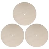 Supvox 3 Stück Rundes Holzzifferblatt 30cm Unbehandeltes Selbstgemacht Uhrenzifferblatt aus Naturholz Basteluhrrohling für Kreative Wanduhren