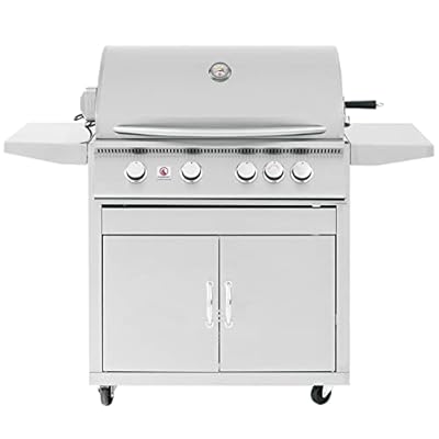 Summerset Sizzler 32-Inch 4-Burner Natural Gas Grill with Rear Infrared Burner - SIZ32-NG