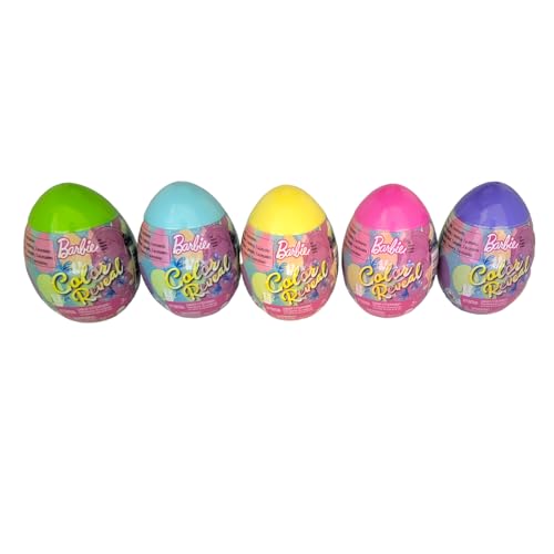 Barbie Color Reveal Easter Egg Surprise Bundle (HJX67 Series) – 5 Mystery Eggs with Color-Reveal Dolls & Accessories – Spring Holiday Blind Bag Fun – Mattel Ages 3+