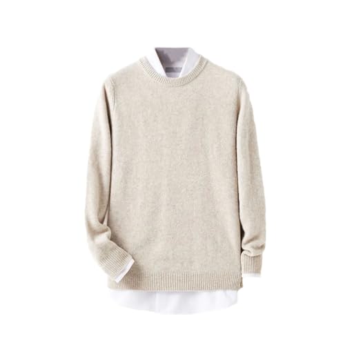 Rfmfkkg Cashmere Men's Sweater O-Neck Knitted Jumpers Long Sleeve Pullover Soft Warm Sweaters for Men