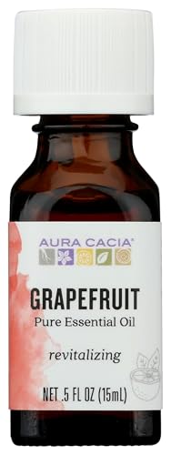Aura Cacia Essential Oil, Joyful Grapefruit, 0.5 fluid ounce, Packaging May Vary