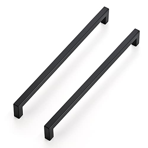 Image of Ravinte 20 Pack 11-5 /16 Inch Square Cabinet Handles Matte Black Pulls Drawer Hardware Kitchen Handles