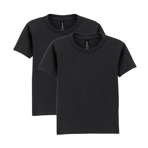 Gildan Youth Toddler T-Shirt, Style G5100P, 2-Pack, Black, 3T