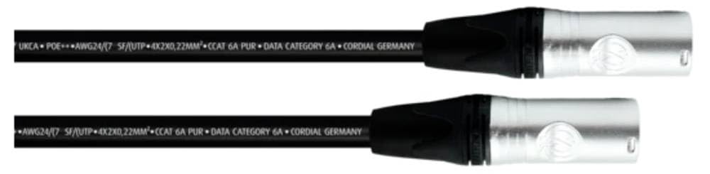 Cordial - ECL CSE10NN6A PUR Cavo Ethernet CA 6A 10 m SF/UTP connettori NEUTRIK etherCON PUR Nero