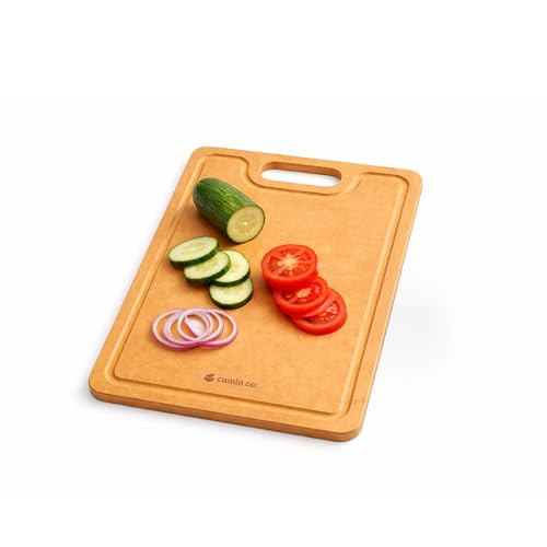 Image of CUMIN CO. Chopping Board | 24x34.5 cm | Bacteria Resistant Cutting Board for Kitchen | Odour-Free | FDA Compliant | Knife-Friendly | Compressed Cellulose