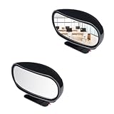 2 Stück Sicherheitsspiegel für Cubicle Desk,Konvexspiegel Toter Winkel Spiegel Verstellbarer Winkel HD-Glas Rückspiegel Selbstklebend,um bei der Arbeit im Büro oder im Auto Nach Hinten zu Sehen
