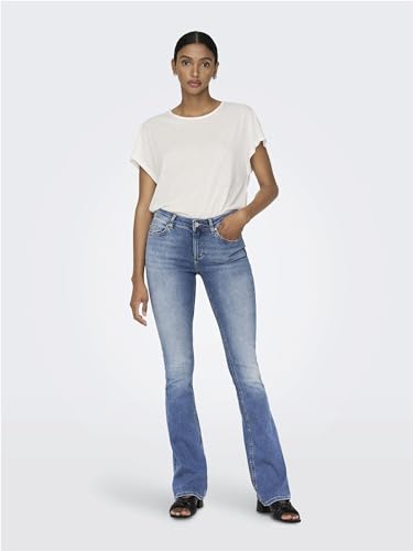 Only Onlblush Mid Flared Dnm TAI467 Donna Jeans Blu W30L32 - 6