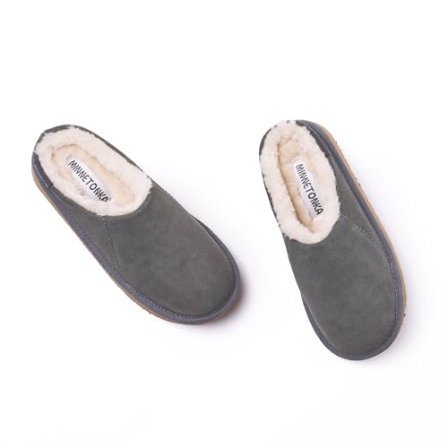 Minnetonka Women's Coze Around Clog Suede Faux Fur Lined Slippers2