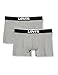 Price comparison product image Levi's Men's Solid Basic Boxers Boxer Shorts (Pack of 2), 758 - Middle Grey Mélange, M