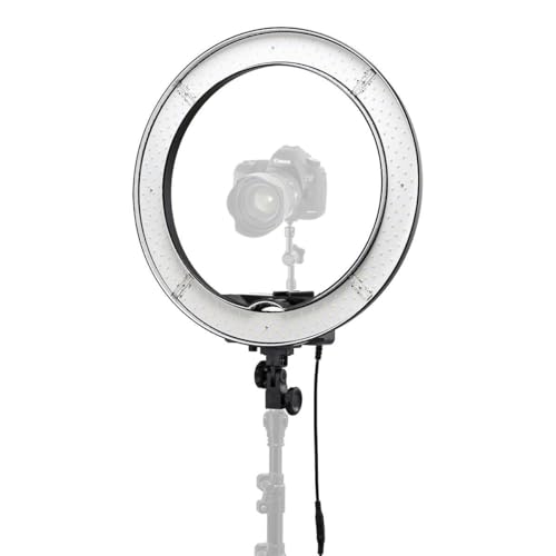Flashpoint Photo/Video 13 Inch Dimmable LED 42W 5500K AC Powered Light Ring with Bag for, Makeup - Live Streaming & YouTube Video - Photography
