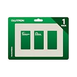 Lutron Claro Light Switch Cover Plate, 3 Gang Wallplate, for Decorator Light Switches, Rocker Light Switch Cover, Outlet Cover, Screwless Switch Plate Cover, Gloss, CW-3-LA, Light Almond