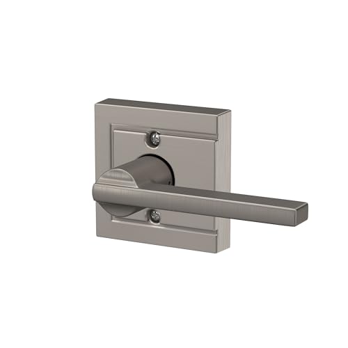 Image of SCHLAGE Latitude Non-Turning Dummy Door Handle, Reversible, Satin Nickel