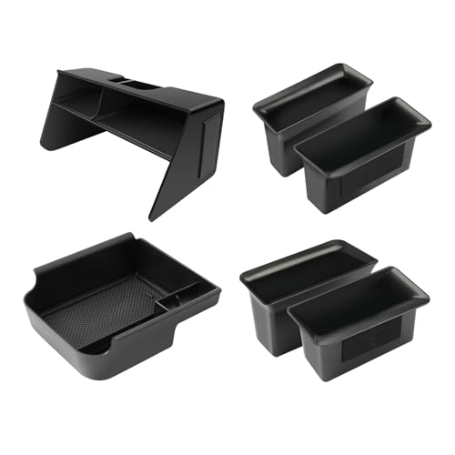 LANGBEAN Armlehne Aufbewahrungsbox für VW Golf MK8 2025 2024 2023 2022 2021 2020, Mittelkonsole Organizer mit Antirutschmatten für VW Golf 8, Vorne Türgriff Aufbewahrungsbox Zubehör