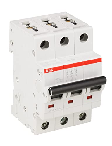 ABB SH200 MCB Leitungsschutzschalter Typ C, 3-polig 10A 440V, Abschaltvermögen 6 kA Compact Home DIN-Schienen-Montage