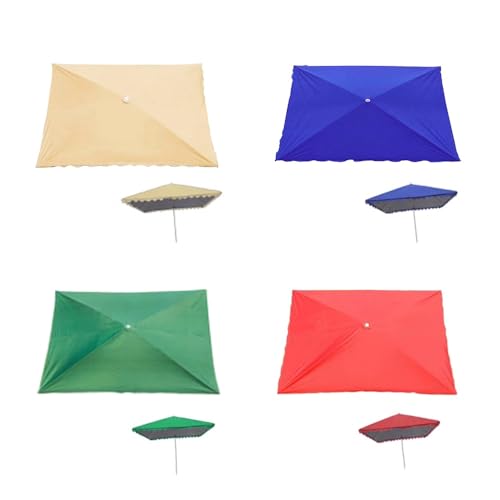 Toldo de repuesto para sombrilla de patio de 6.5 pies, 8 pies, 9 pies, 10 pies, tela impermeable y protectora UV para 6/8 varillas, cubierta de parasol para mercado al aire libre